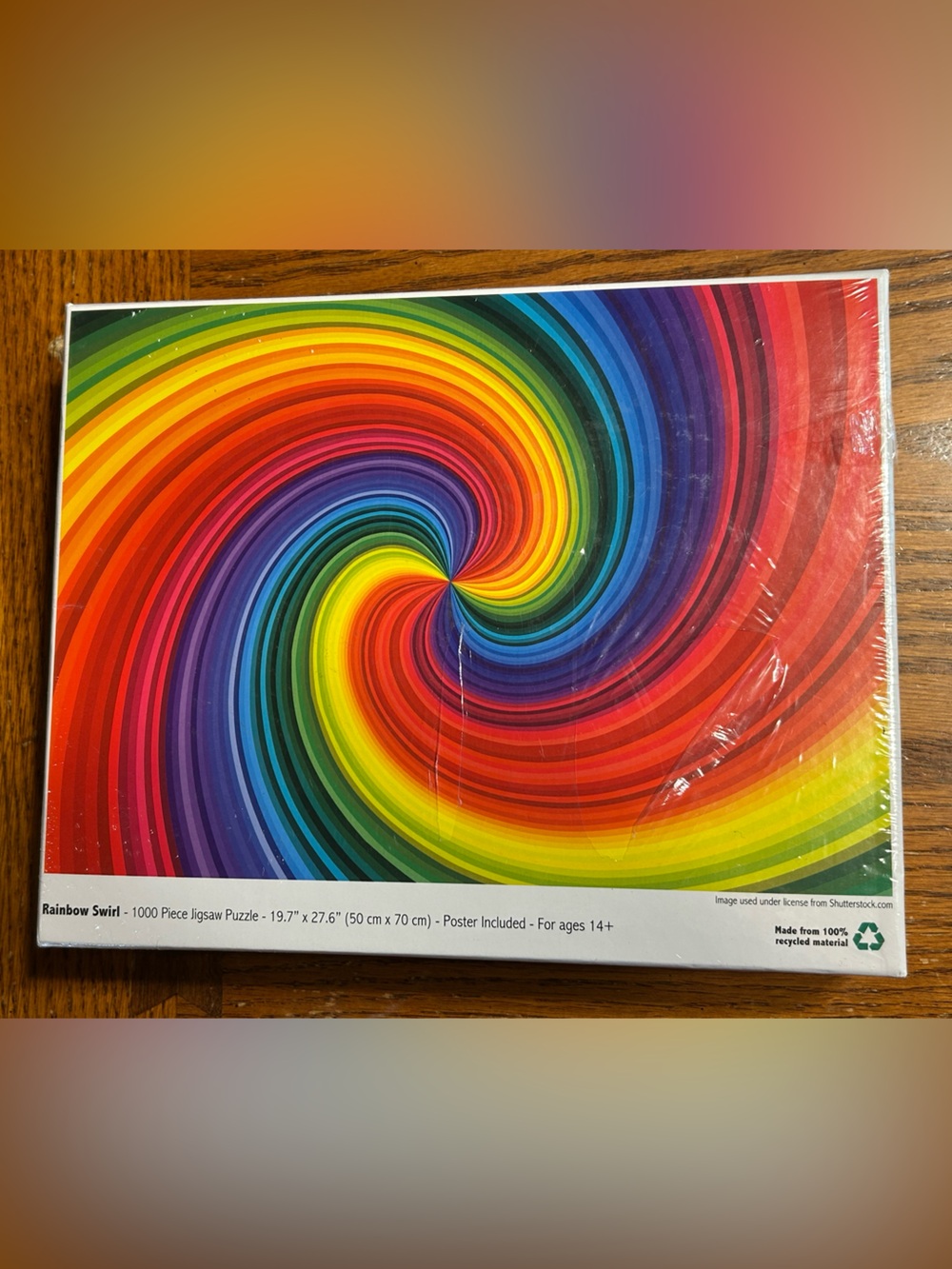 Rainbow Swirl 1000-Piece Jigsaw Puzzle - Vivid Multicolor NEW unopened in box